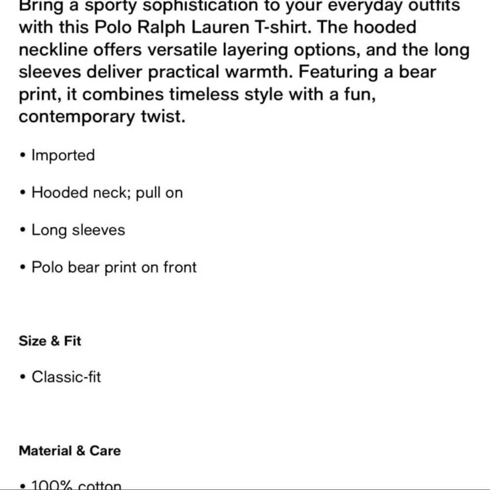Polo by Ralph Lauren Red Bear Graphic Hooded Long-Sleeve Shirt